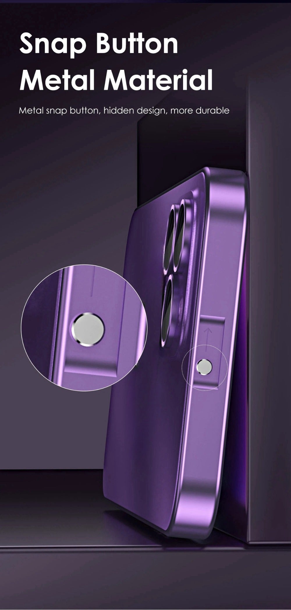 Premium iPhone Case Aluminum Metal Frame Protective Cover Shockproof PC Back Camera Lens Protection Slim Lightweight Design