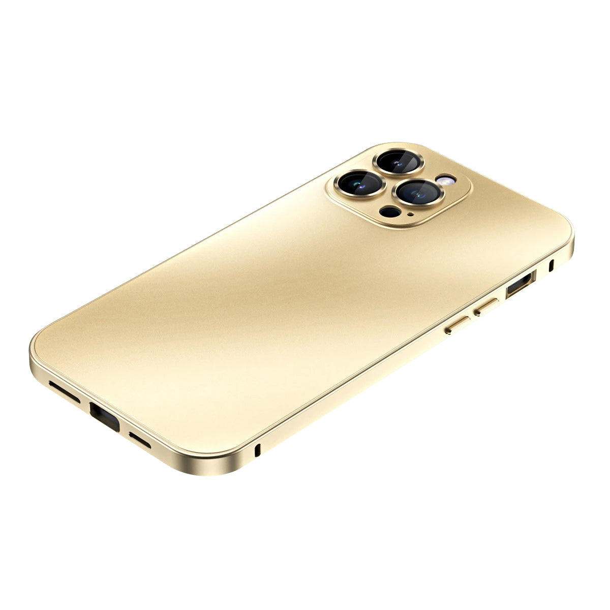 Premium iPhone Case Aluminum Metal Frame Protective Cover Shockproof PC Back Camera Lens Protection Slim Lightweight Design