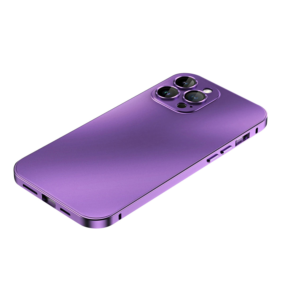 Premium iPhone Case Aluminum Metal Frame Protective Cover Shockproof PC Back Camera Lens Protection Slim Lightweight Design
