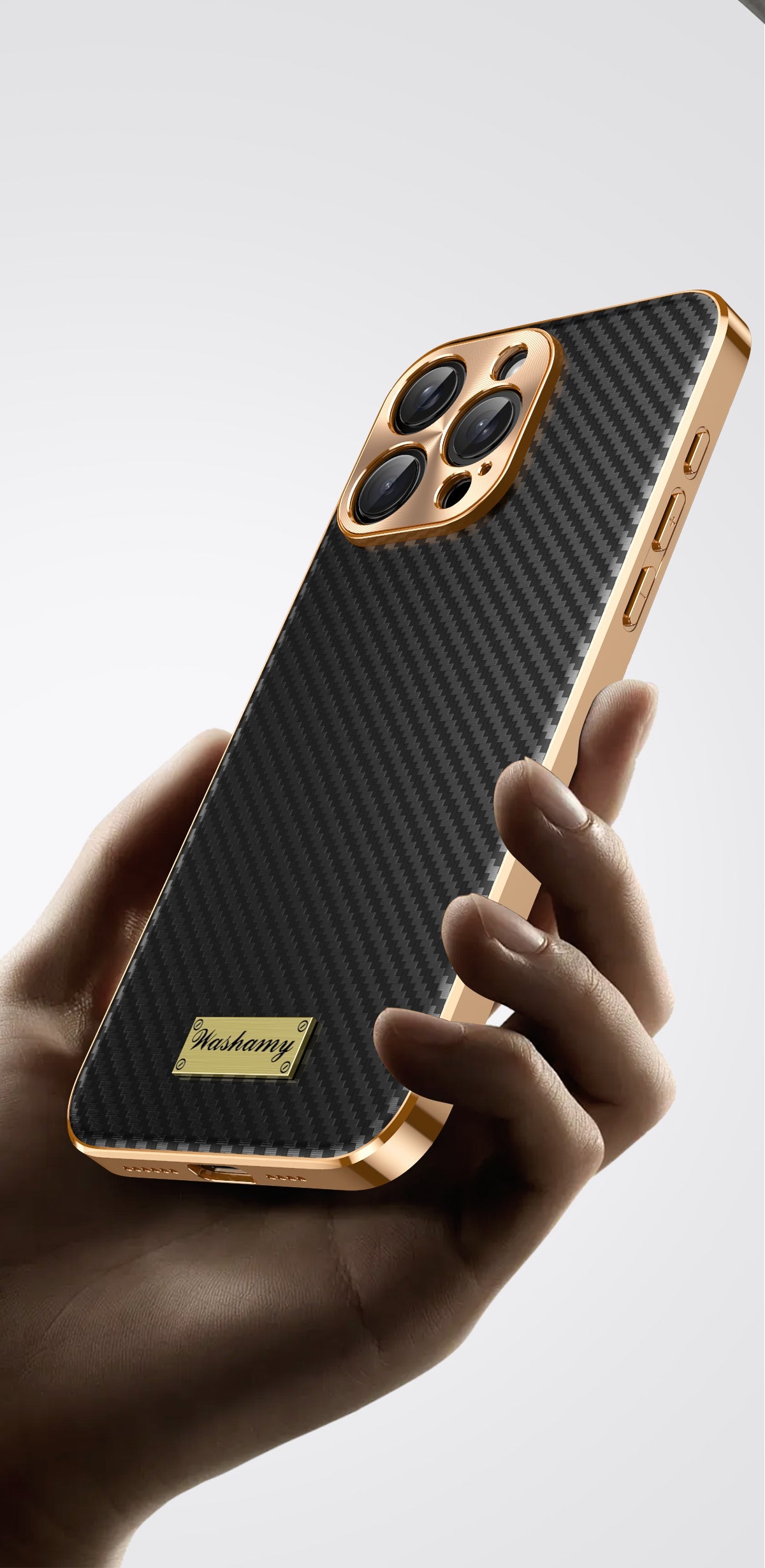 Premium iPhone Case Carbon Fiber Textured Leather Protective Cover Alloy Metal Lens Guard Shockproof Slim Fit Durable Design