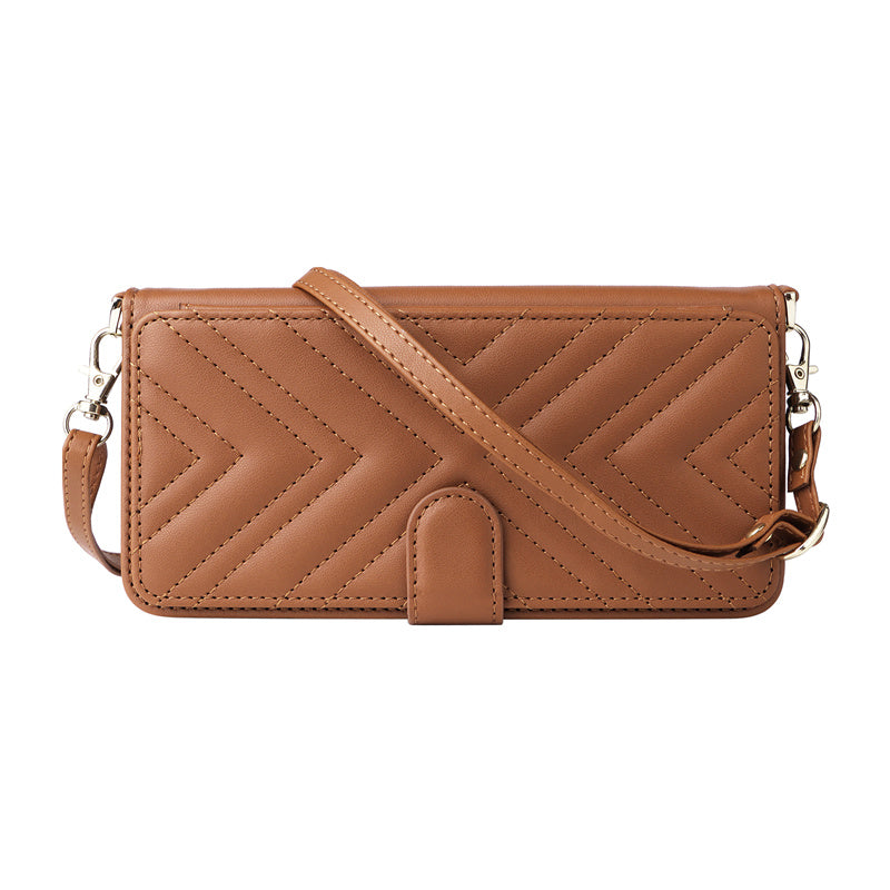 Premium iPhone Case Crossbody Wallet Cover PU Leather Card Holder Magnetic Closure Shoulder Strap Shockproof Full Protection Slim Design