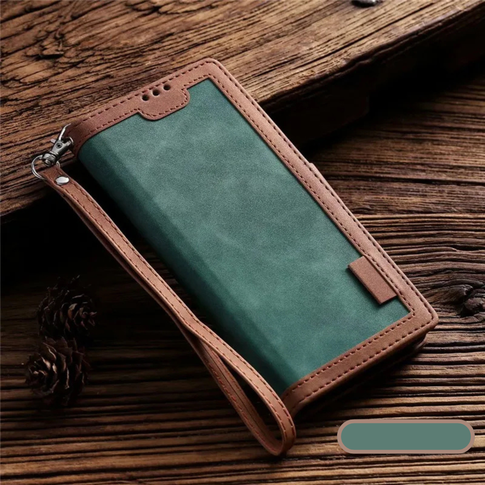 Premium iPhone Case Flip Wallet MagSafe Compatible Genuine Leather Magnetic Closure Card Holder Shockproof Protective Cover Camera Lens Protection Slim Design