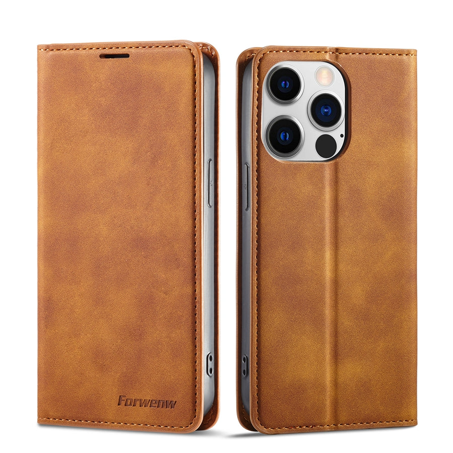 Premium iPhone Case Flip Wallet MagSafe Compatible Leather Card Holder Magnetic Closure Shockproof Protective Cover Camera Lens Protection Stand Function