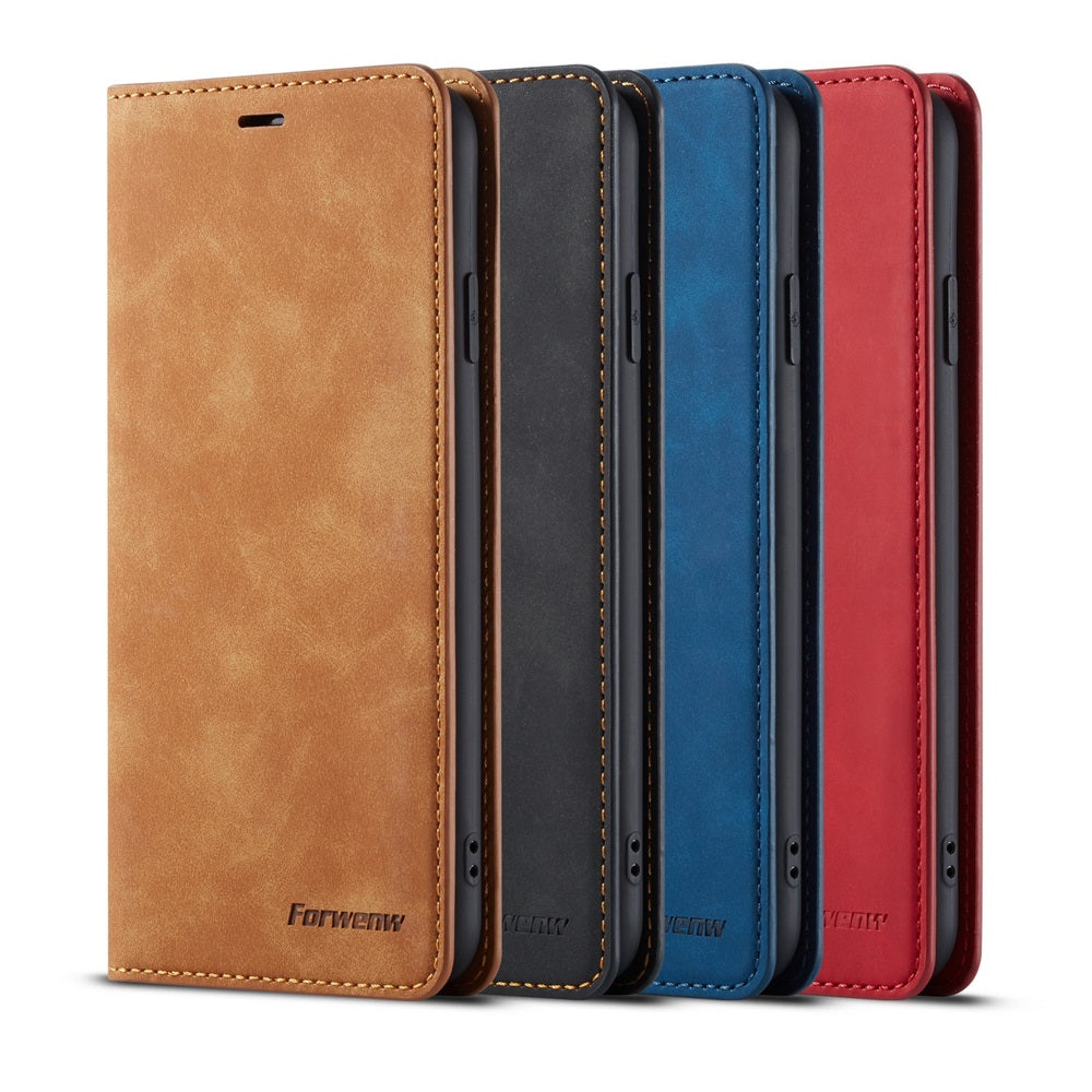 Premium iPhone Case Flip Wallet MagSafe Compatible Leather Card Holder Magnetic Closure Shockproof Protective Cover Camera Lens Protection Stand Function
