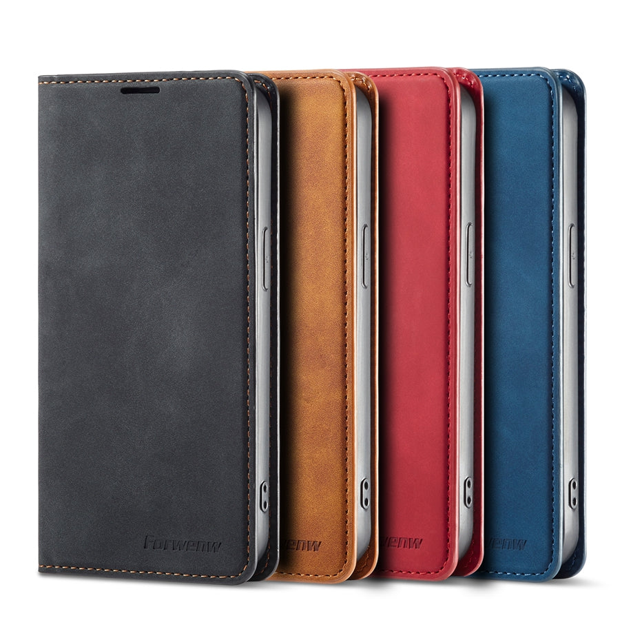 Premium iPhone Case Flip Wallet MagSafe Compatible Leather Card Holder Magnetic Closure Shockproof Protective Cover Camera Lens Protection Stand Function