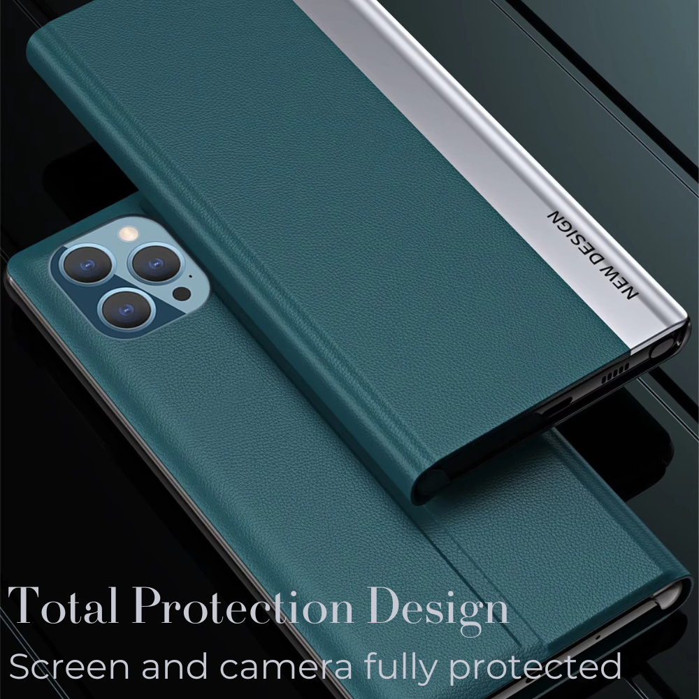 Premium iPhone Case Flip Wallet MagSafe Compatible Magnetic Shockproof Protective Cover Card Holder Stand Function Screen Protection Slim Design
