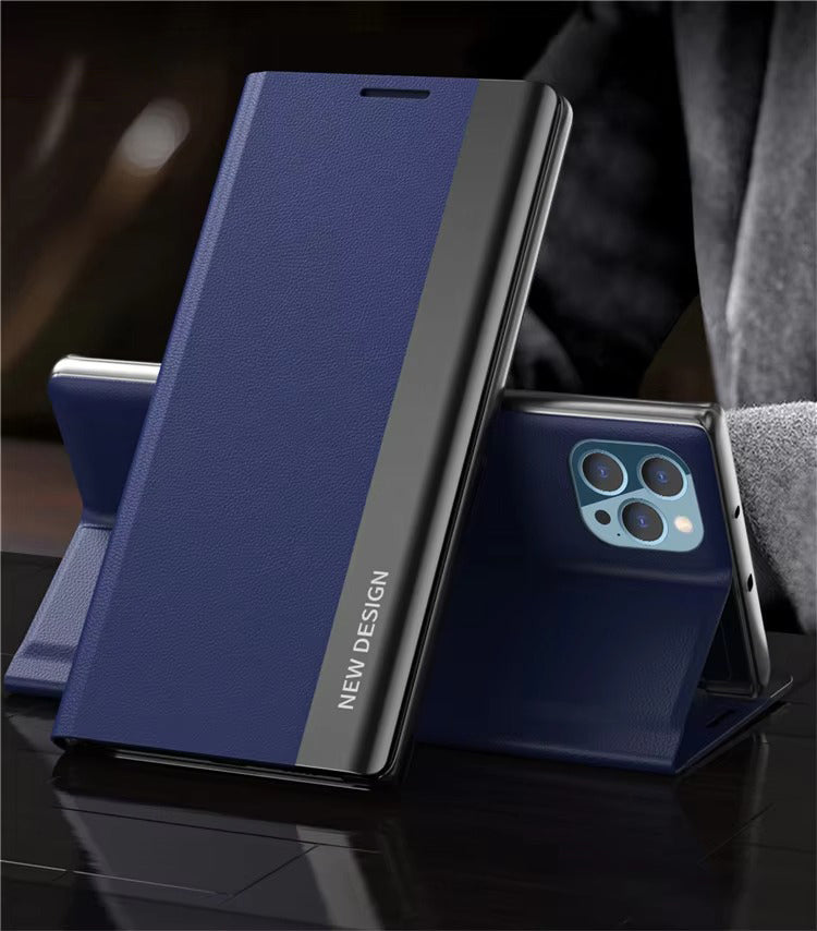 Premium iPhone Case Flip Wallet MagSafe Compatible Magnetic Shockproof Protective Cover Card Holder Stand Function Screen Protection Slim Design