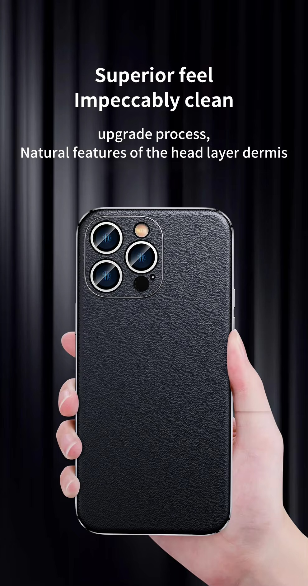 Premium iPhone Case Genuine Cowhide Leather Protective Cover Plating Frame Full Camera Lens Protection Shockproof TPU Edge Slim Durable Design