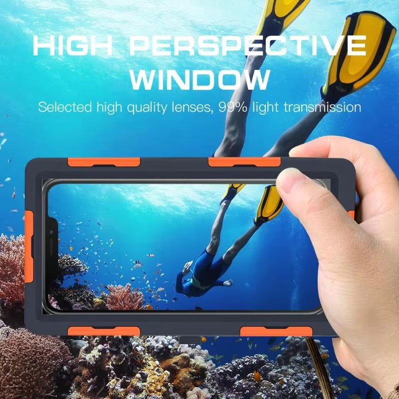 Premium iPhone Case IP68 Waterproof Protective Cover Full Body Shockproof Anti Scratch Seal 15m Underwater Protection Secure Lanyard Durable Design