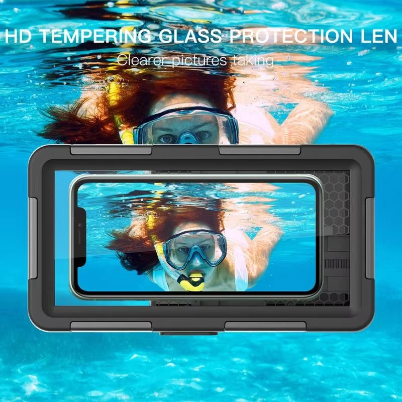 Premium iPhone Case IP68 Waterproof Protective Cover Full Body Shockproof Anti Scratch Seal 15m Underwater Protection Secure Lanyard Durable Design