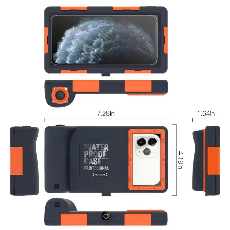 Premium iPhone Case IP68 Waterproof Protective Cover Full Body Shockproof Anti Scratch Seal 15m Underwater Protection Secure Lanyard Durable Design