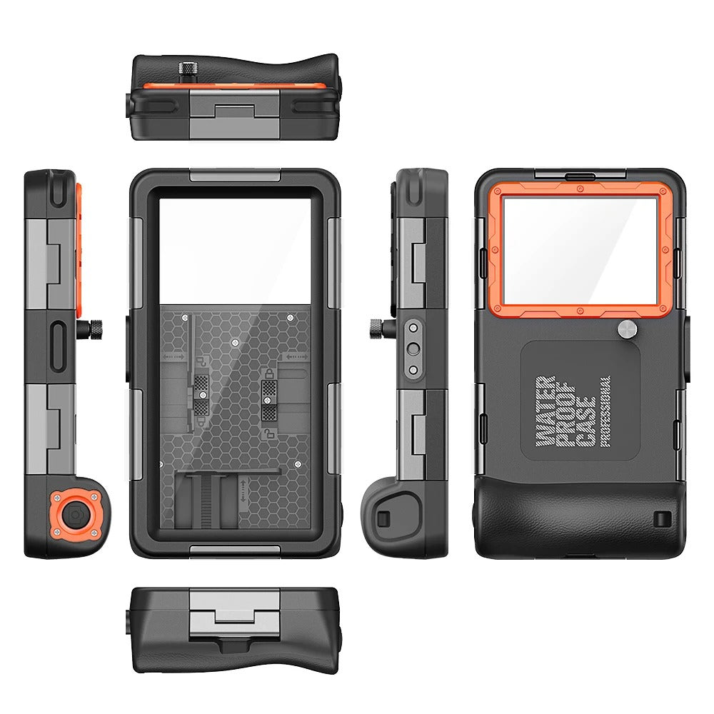 Premium iPhone Case IP68 Waterproof Protective Cover Full Body Shockproof Anti Scratch Seal 15m Underwater Protection Secure Lanyard Durable Design