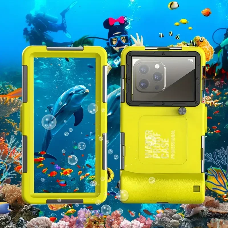 Premium iPhone Case IP68 Waterproof Protective Cover Full Body Shockproof Anti Scratch Seal 15m Underwater Protection Secure Lanyard Durable Design