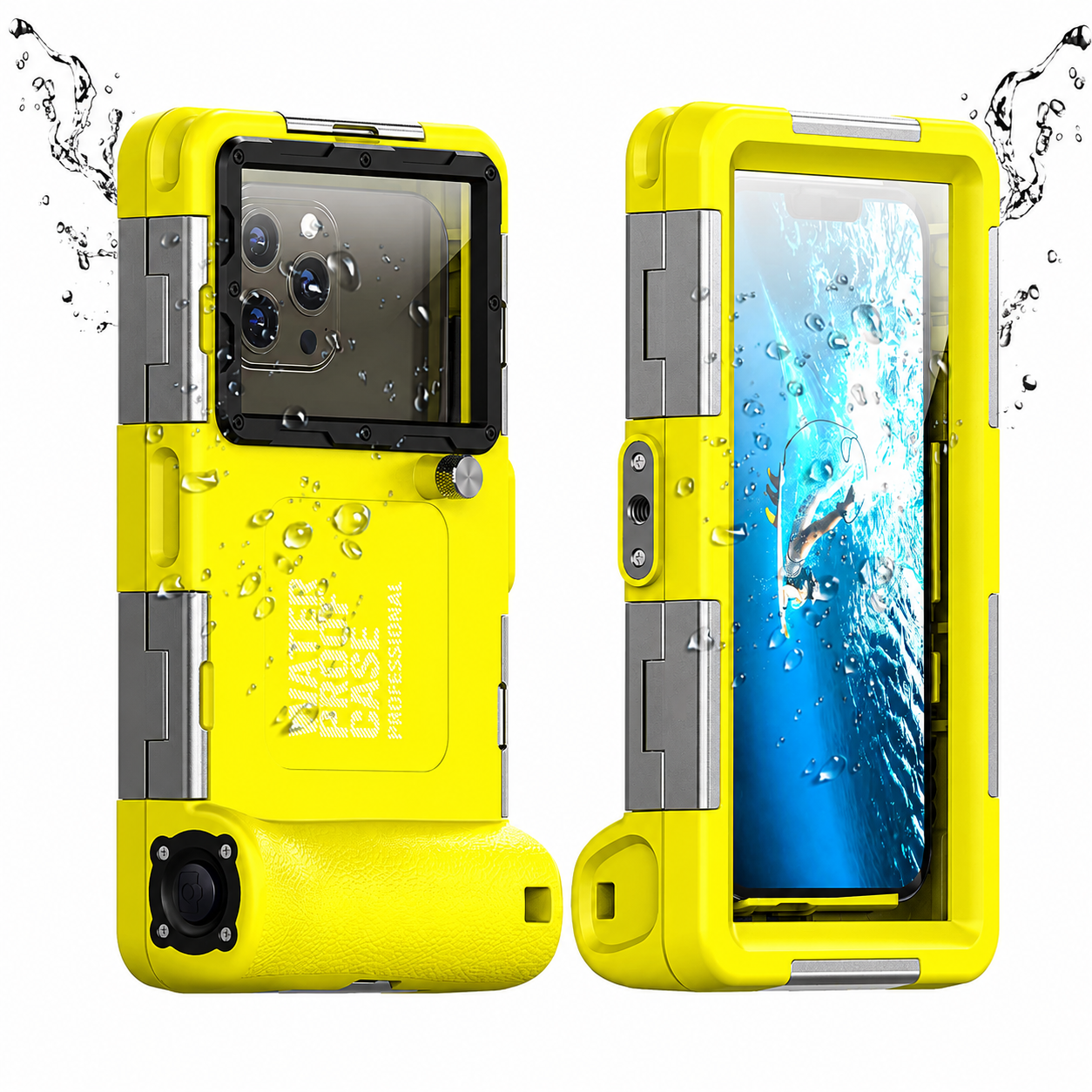 Premium iPhone Case IP68 Waterproof Protective Cover Full Body Shockproof Anti Scratch Seal 15m Underwater Protection Secure Lanyard Durable Design