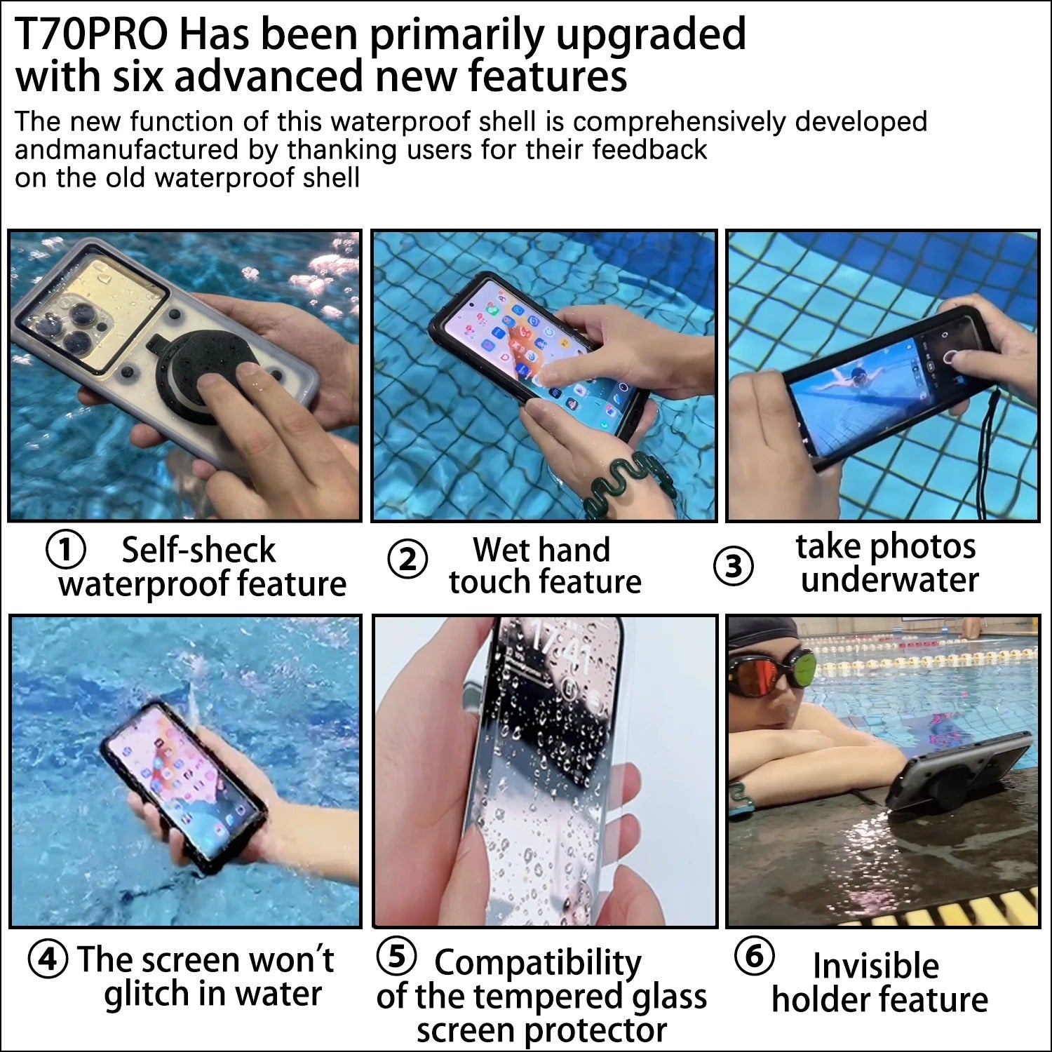 Premium iPhone Case IP68 Waterproof Protective Cover Full Body Shockproof Vacuum Seal System Underwater Protection Touchscreen Access Durable Design