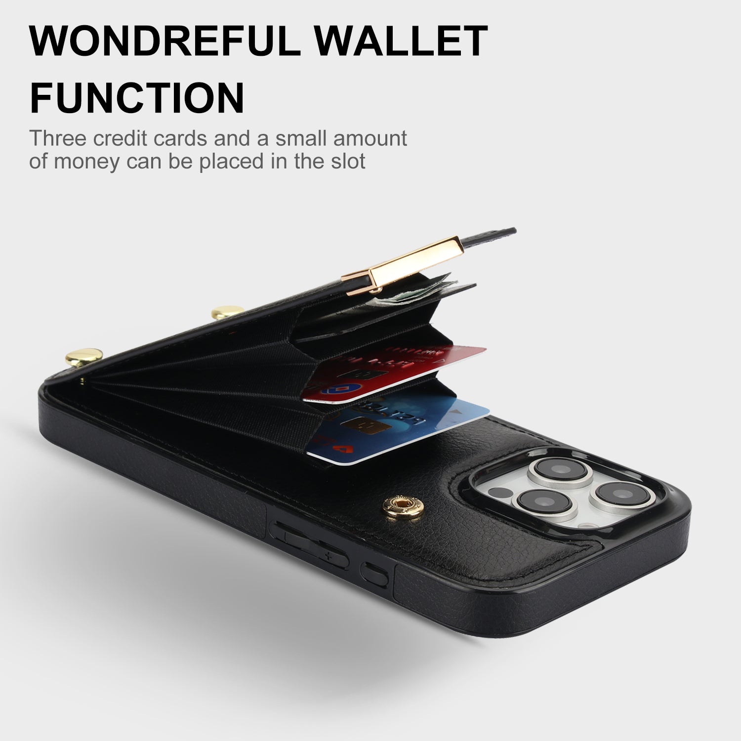 Premium iPhone Case Leather Wallet Flip Cover Card Holder Secure Pocket Magnetic Closure Shockproof Full Protection Slim Design