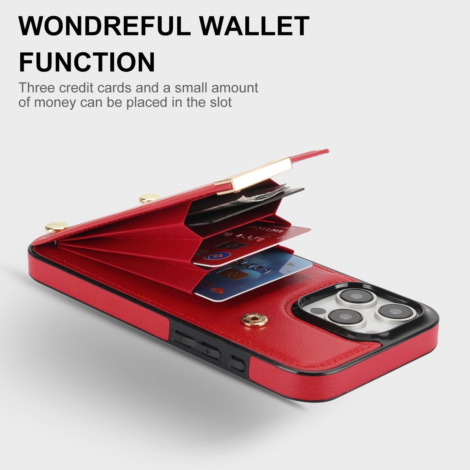 Premium iPhone Case Leather Wallet Flip Cover Card Holder Secure Pocket Magnetic Closure Shockproof Full Protection Slim Design