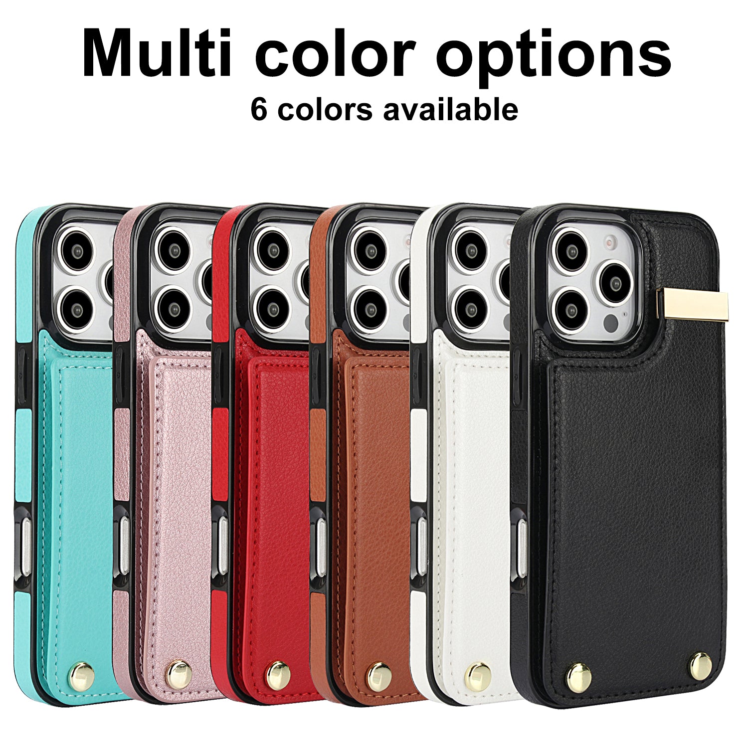 Premium iPhone Case Leather Wallet Flip Cover Card Holder Secure Pocket Magnetic Closure Shockproof Full Protection Slim Design