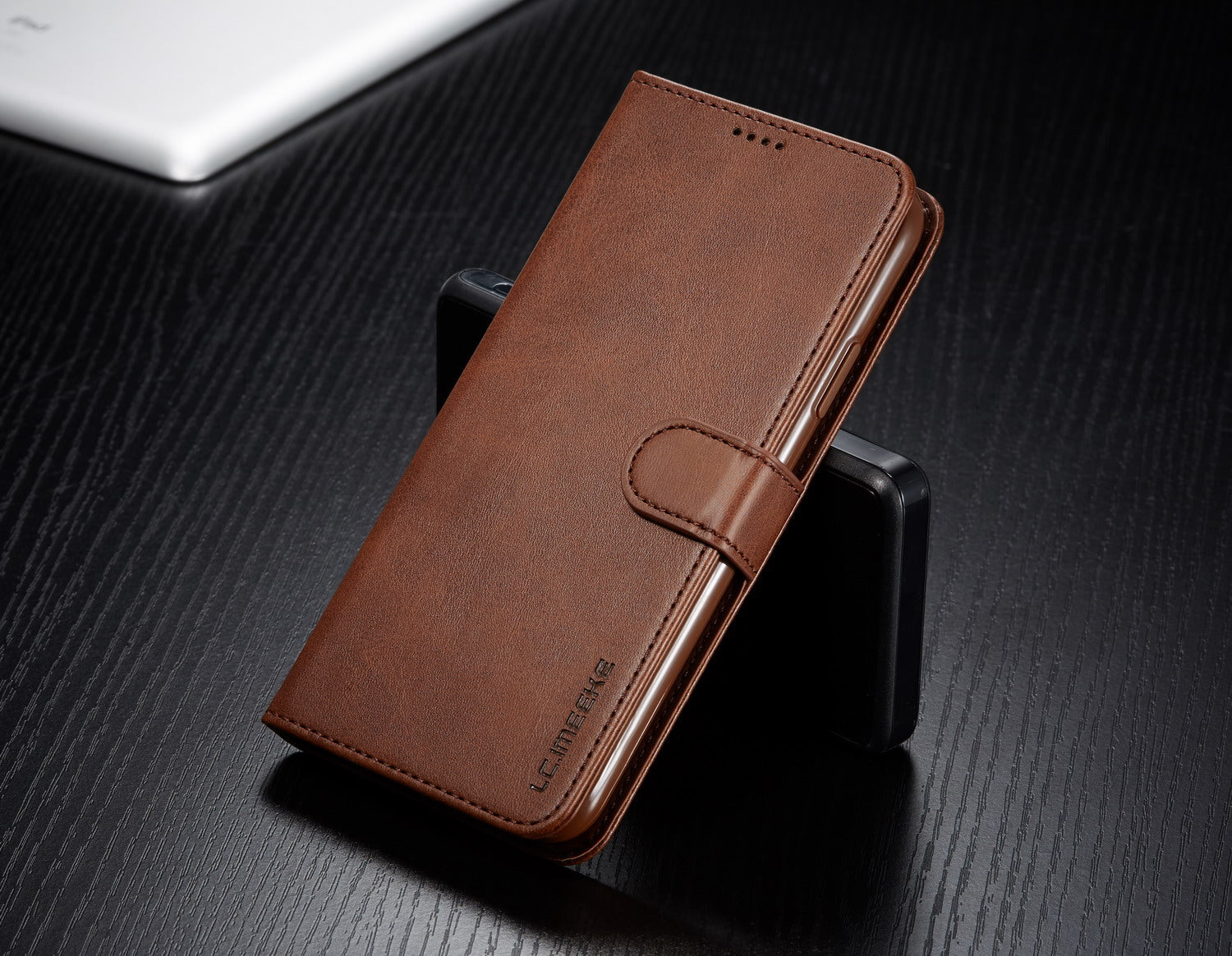 Premium iPhone Case Leather Wallet Flip Cover Card Slot Magnetic Closure Shockproof Protection Full Body Slim Elegant Design
