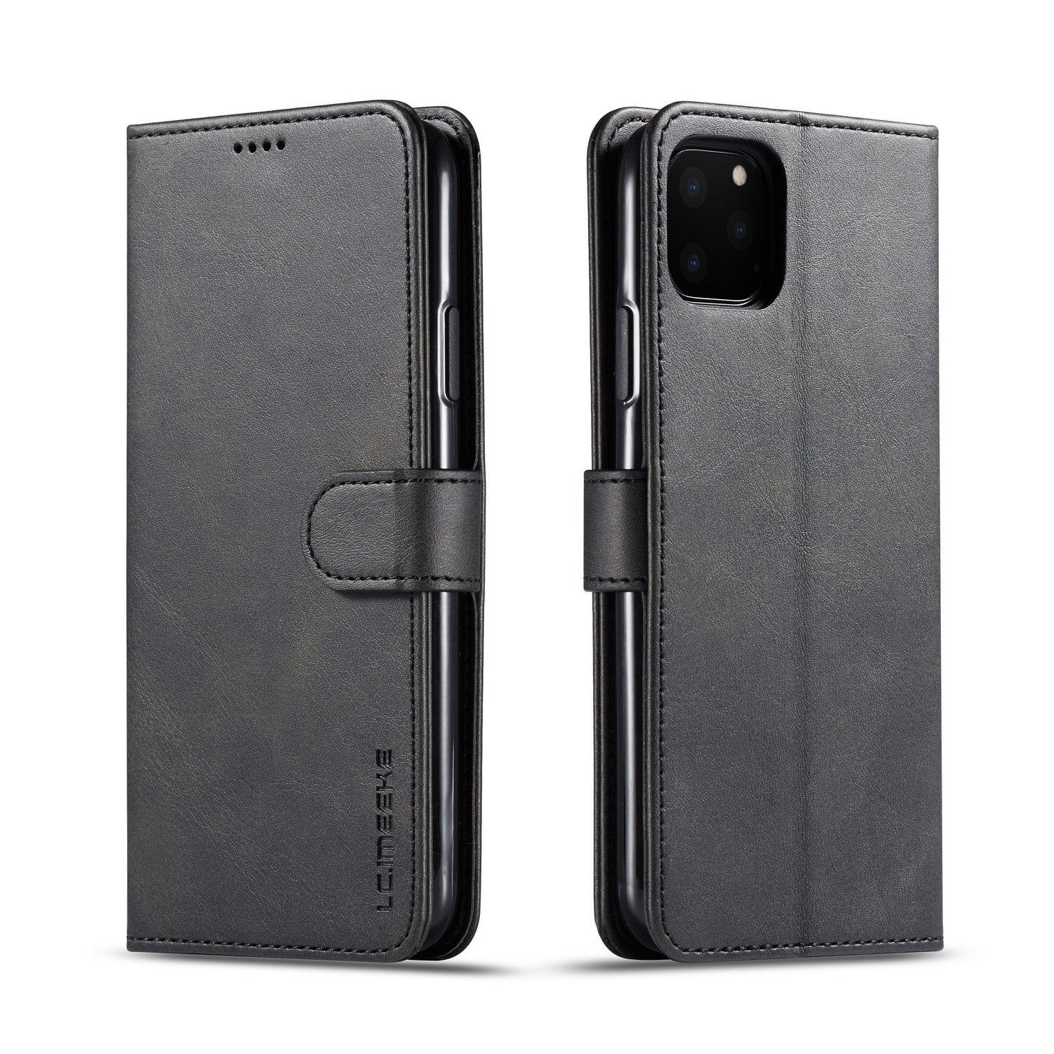 Premium iPhone Case Leather Wallet Flip Cover Card Slot Magnetic Closure Shockproof Protection Full Body Slim Elegant Design