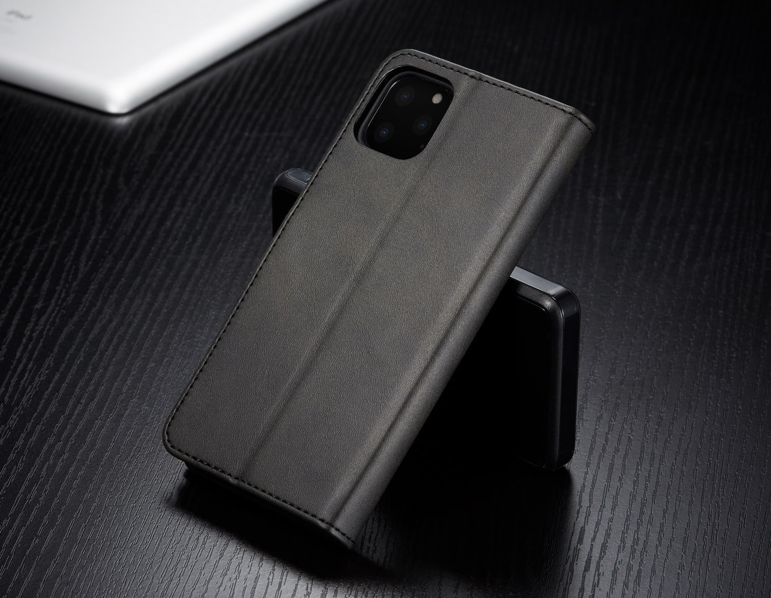 Premium iPhone Case Leather Wallet Flip Cover Card Slot Magnetic Closure Shockproof Protection Full Body Slim Elegant Design