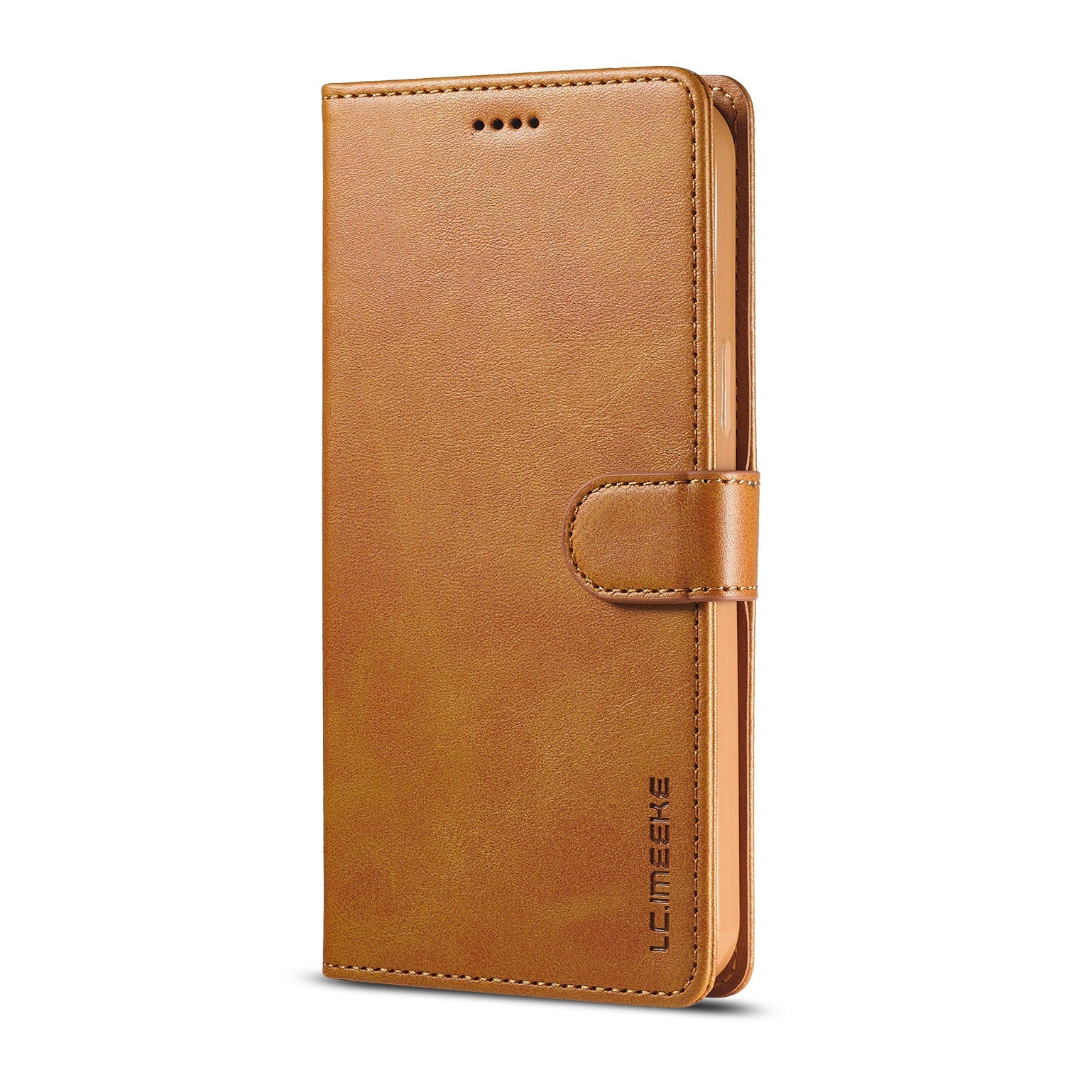 Premium iPhone Case Leather Wallet Flip Cover Card Slot Magnetic Closure Shockproof Protection Full Body Slim Elegant Design