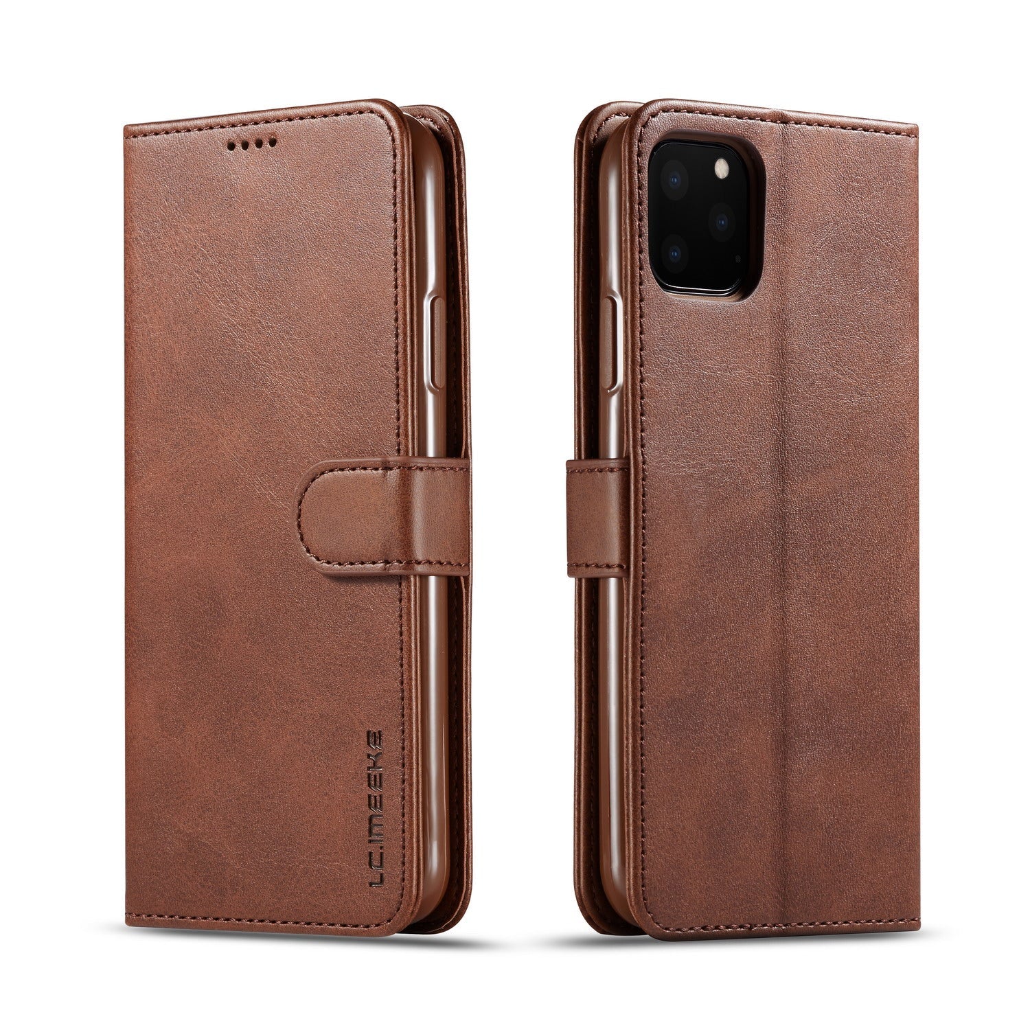 Premium iPhone Case Leather Wallet Flip Cover Card Slot Magnetic Closure Shockproof Protection Full Body Slim Elegant Design