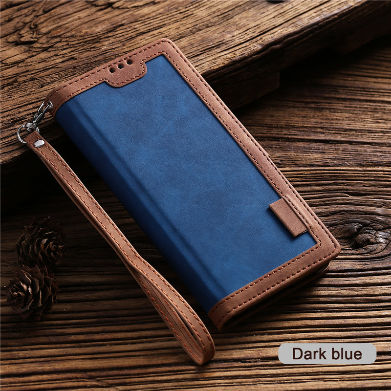 Premium iPhone Case Leather Wallet Flip Cover Card Slots Magnetic Closure Shockproof Protection Full Body Slim Elegant Design