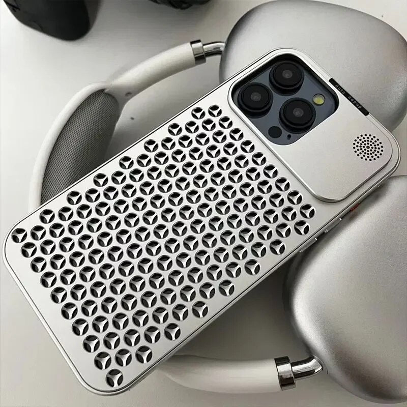 Premium iPhone Case MagSafe Compatible Aluminum Heat Dissipation Shockproof Protective Cover Metal Frame Camera Lens Protection Slim Design