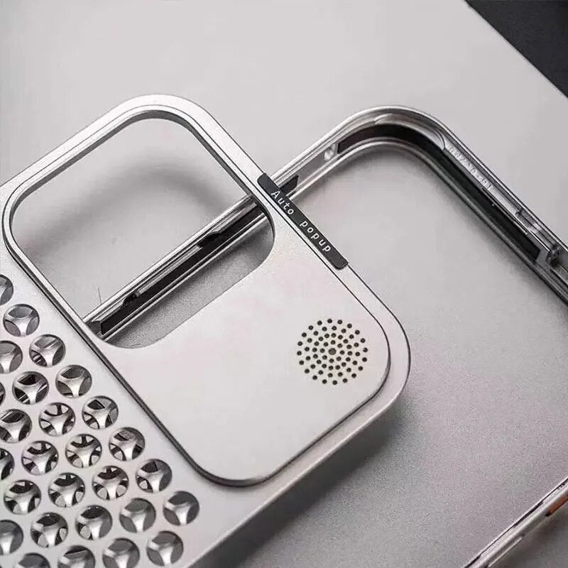 Premium iPhone Case MagSafe Compatible Aluminum Heat Dissipation Shockproof Protective Cover Metal Frame Camera Lens Protection Slim Design