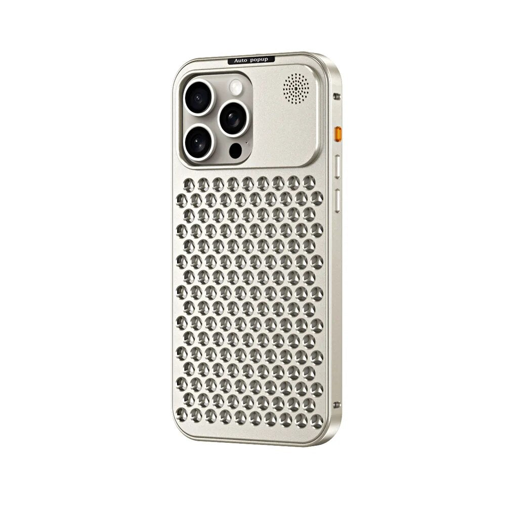 Premium iPhone Case MagSafe Compatible Aluminum Heat Dissipation Shockproof Protective Cover Metal Frame Camera Lens Protection Slim Design