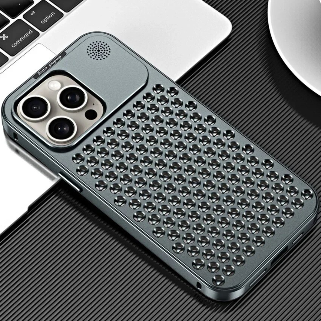 Premium iPhone Case MagSafe Compatible Aluminum Heat Dissipation Shockproof Protective Cover Metal Frame Camera Lens Protection Slim Design