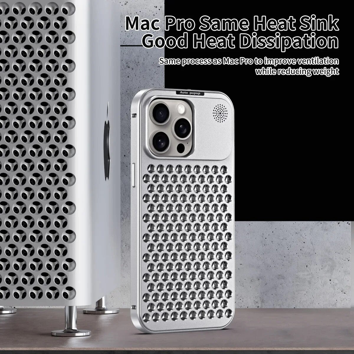 Premium iPhone Case MagSafe Compatible Aluminum Heat Dissipation Shockproof Protective Cover Metal Frame Camera Lens Protection Slim Design
