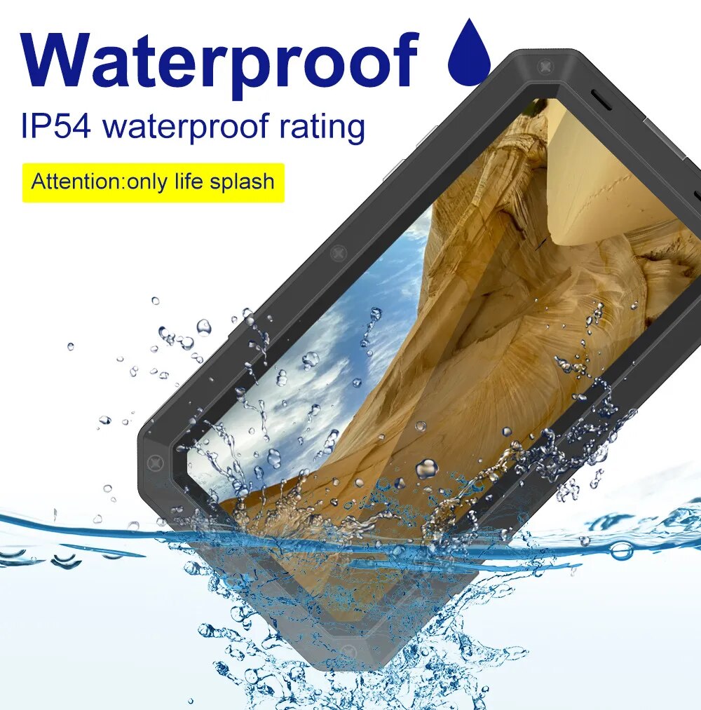 Premium iPhone Case MagSafe Compatible Aluminum Metal Frame Waterproof Shockproof Protective Cover Tempered Glass Screen Camera Lens Protection Full Body