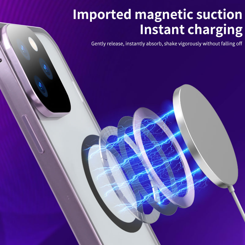 Premium iPhone Case MagSafe Compatible Double-Sided Tempered Glass Metal Frame Shockproof Protective Cover 360 Full Body Sealed Design Camera Lens Protection Slim Profile