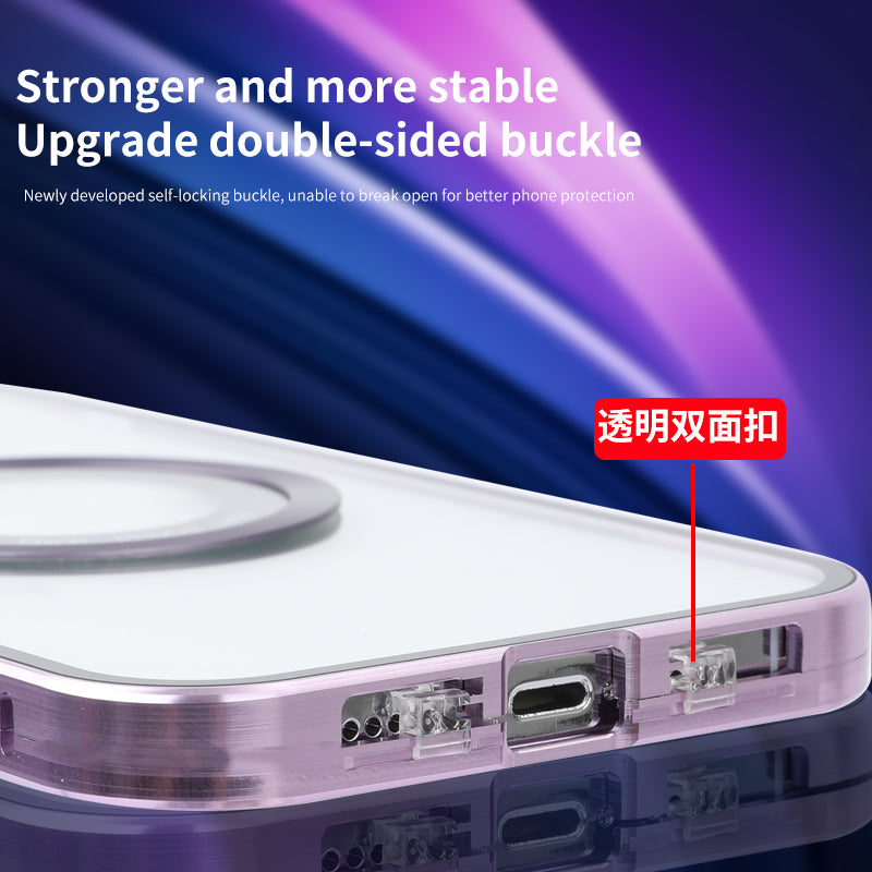 Premium iPhone Case MagSafe Compatible Double-Sided Tempered Glass Metal Frame Shockproof Protective Cover 360 Full Body Sealed Design Camera Lens Protection Slim Profile