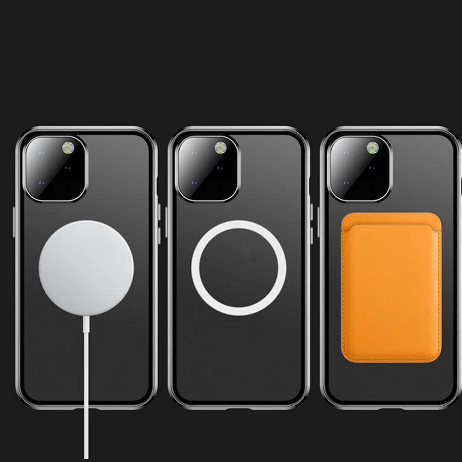 Premium iPhone Case MagSafe Compatible Double-Sided Tempered Glass Metal Frame Shockproof Protective Cover 360 Full Body Sealed Design Camera Lens Protection Slim Profile