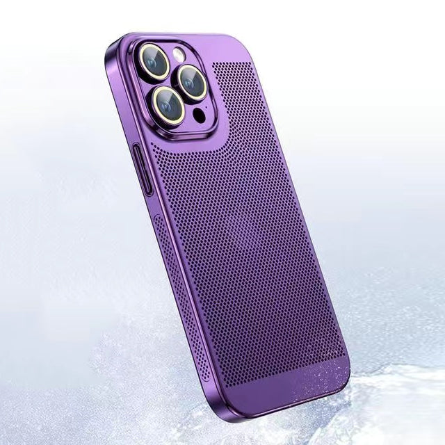 Premium iPhone Case MagSafe Compatible Honeycomb Texture Heat Dissipation Shockproof Protective Cover Camera Lens Protection Slim Design