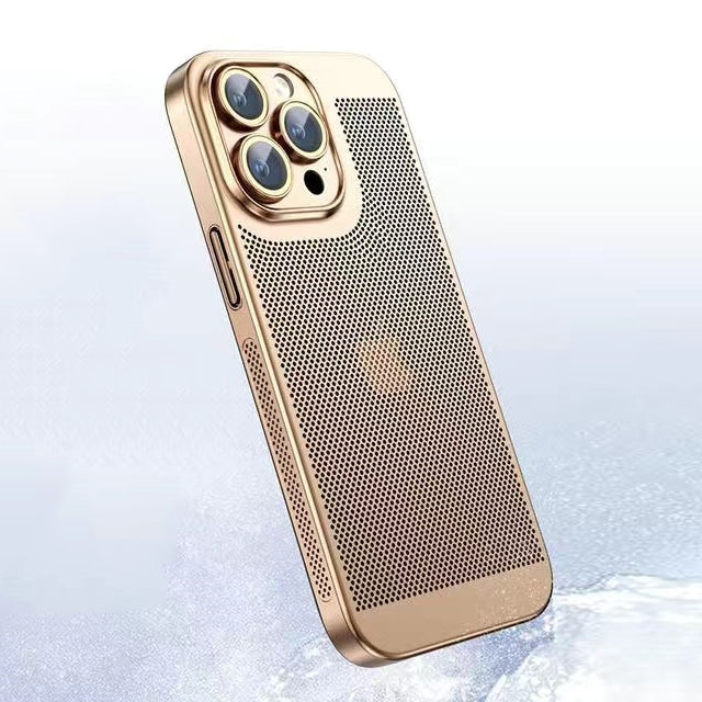 Premium iPhone Case MagSafe Compatible Honeycomb Texture Heat Dissipation Shockproof Protective Cover Camera Lens Protection Slim Design