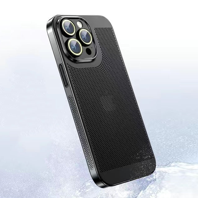 Premium iPhone Case MagSafe Compatible Honeycomb Texture Heat Dissipation Shockproof Protective Cover Camera Lens Protection Slim Design