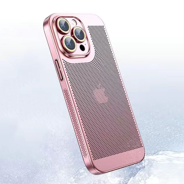 Premium iPhone Case MagSafe Compatible Honeycomb Texture Heat Dissipation Shockproof Protective Cover Camera Lens Protection Slim Design