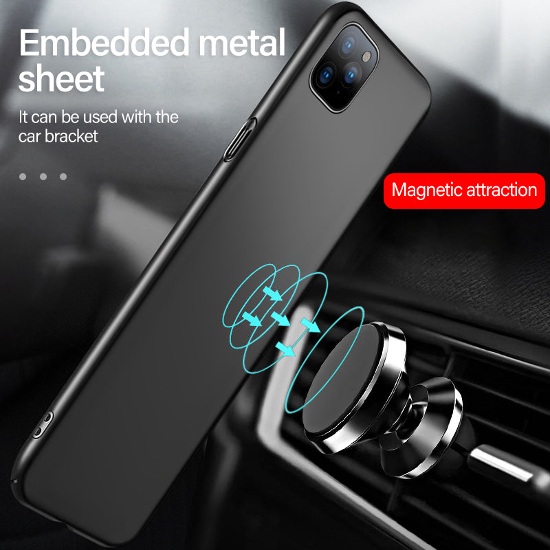 Premium iPhone Case MagSafe Compatible Magnetic Car Mount Matte Shockproof Protective Cover Ultra Thin Slim Design
