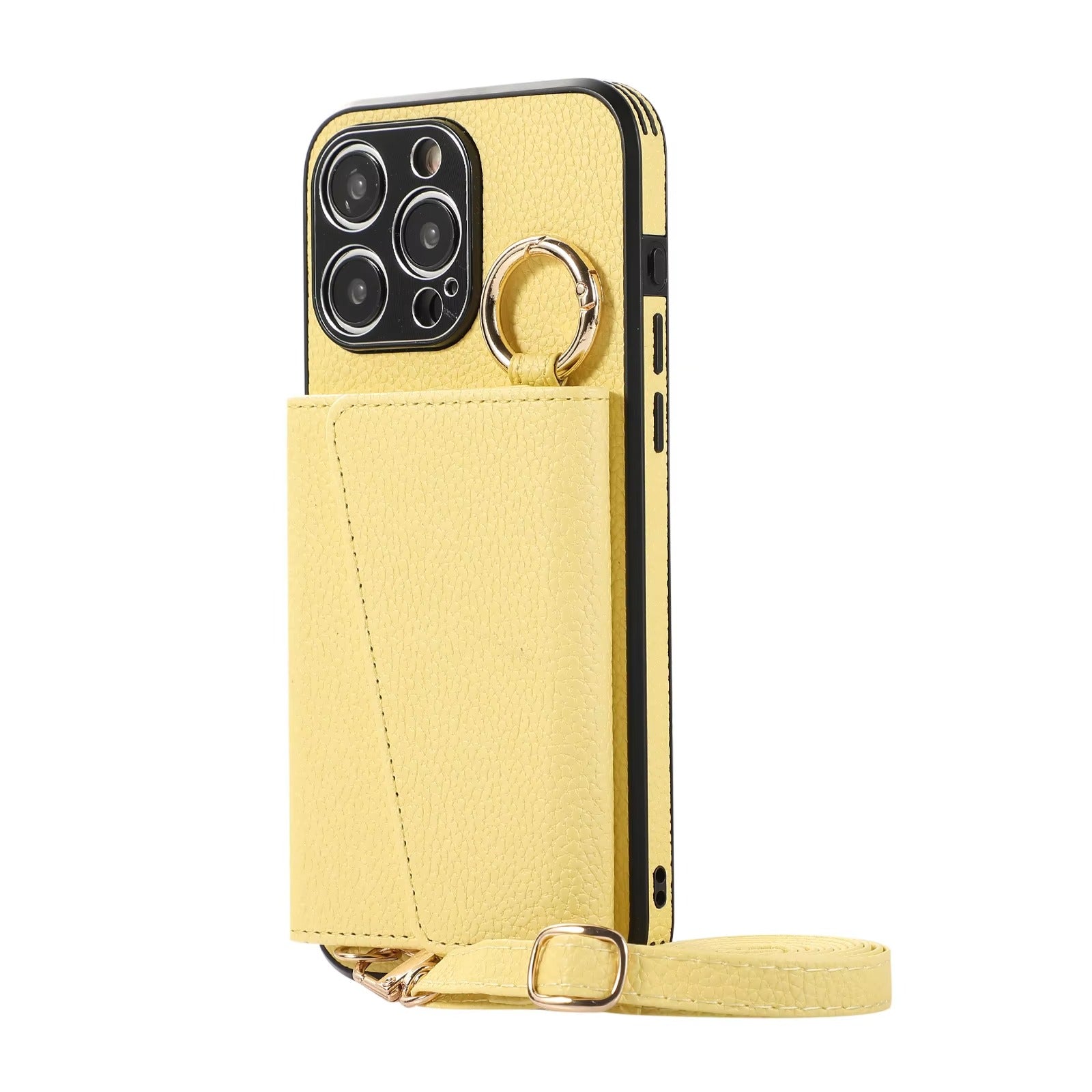 Premium iPhone Case MagSafe Compatible Magnetic Crossbody Wallet Cover PU Leather Card Slots Finger Ring Buckle Strap Shockproof Full Protection Slim Design