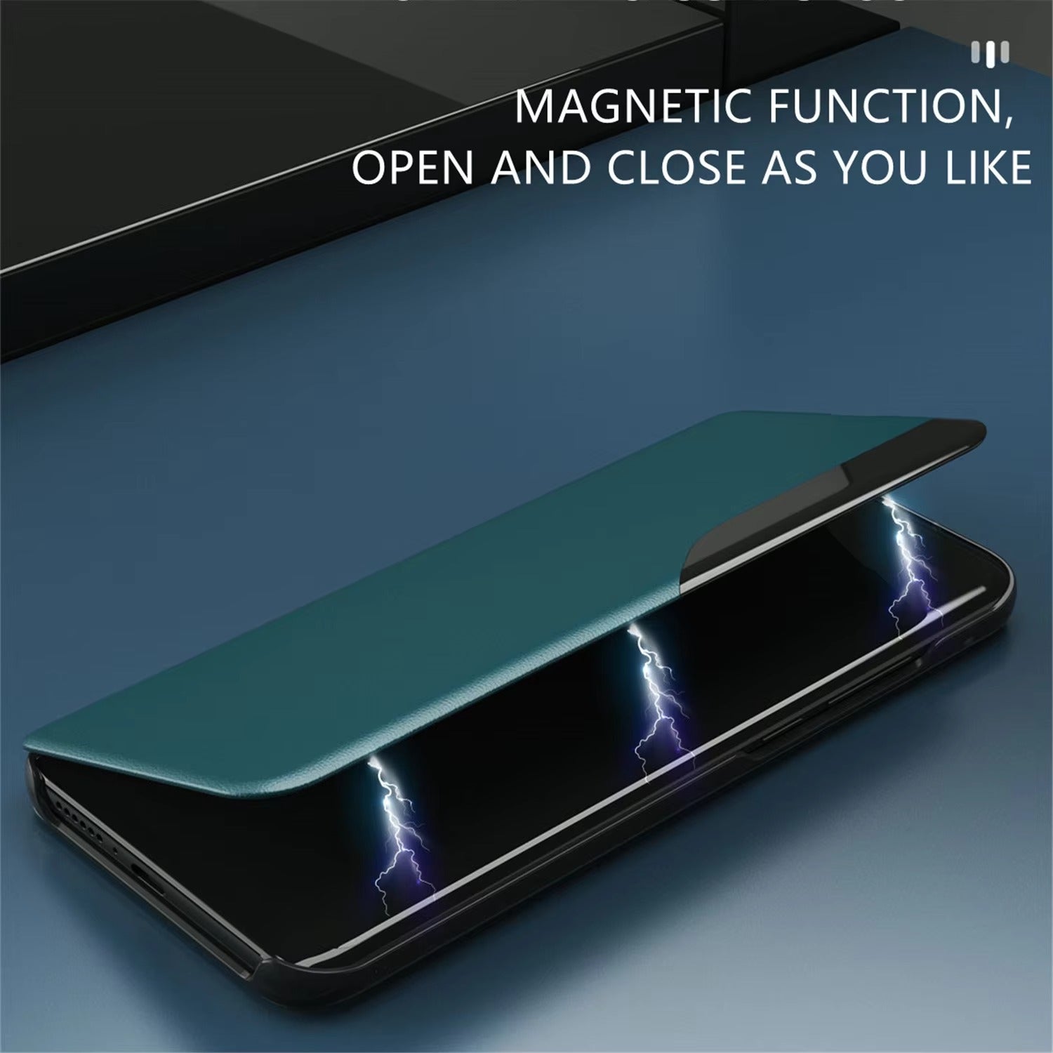 Premium iPhone Case MagSafe Compatible Magnetic Flip Wallet Cover PU Leather Card Holder Kickstand Shockproof Full Protection Camera Lens Guard Slim Design