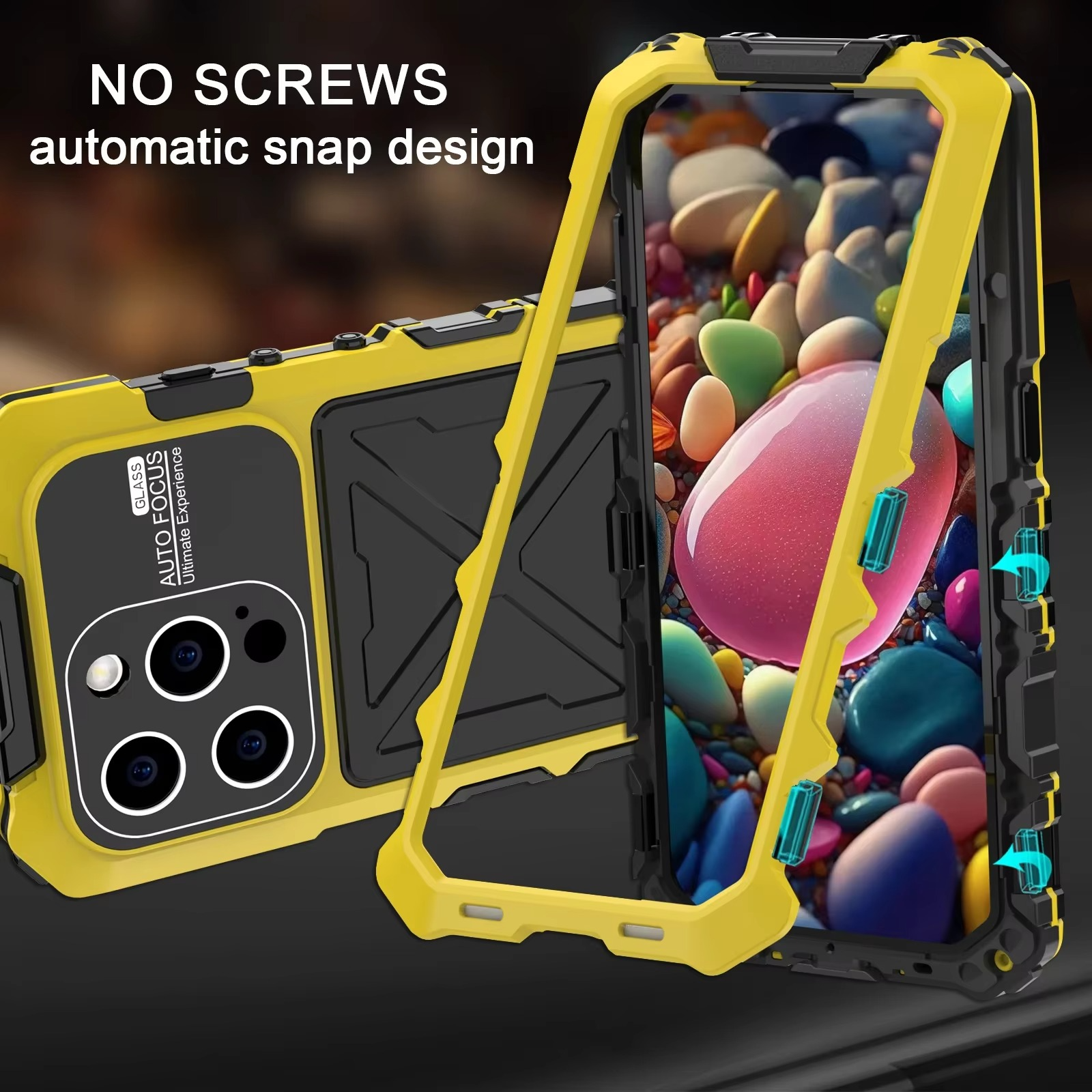 Premium iPhone Case MagSafe Compatible Magnetic Protective Cover 360 Metal Lock Frame Dual Tempered Glass Shockproof Full Body Protection Camera Lens Guard Ultra Thin