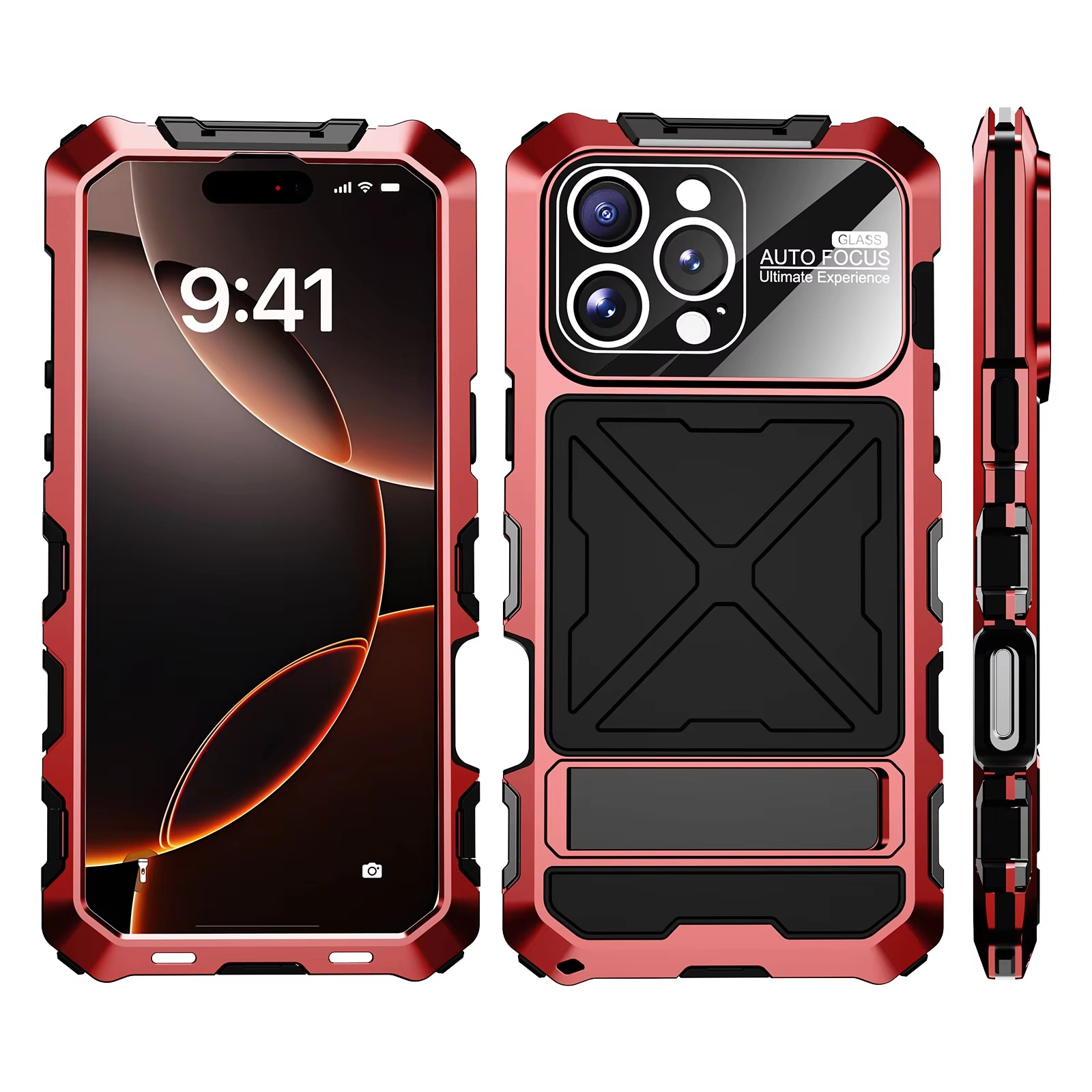 Premium iPhone Case MagSafe Compatible Magnetic Protective Cover 360 Metal Lock Frame Dual Tempered Glass Shockproof Full Body Protection Camera Lens Guard Ultra Thin