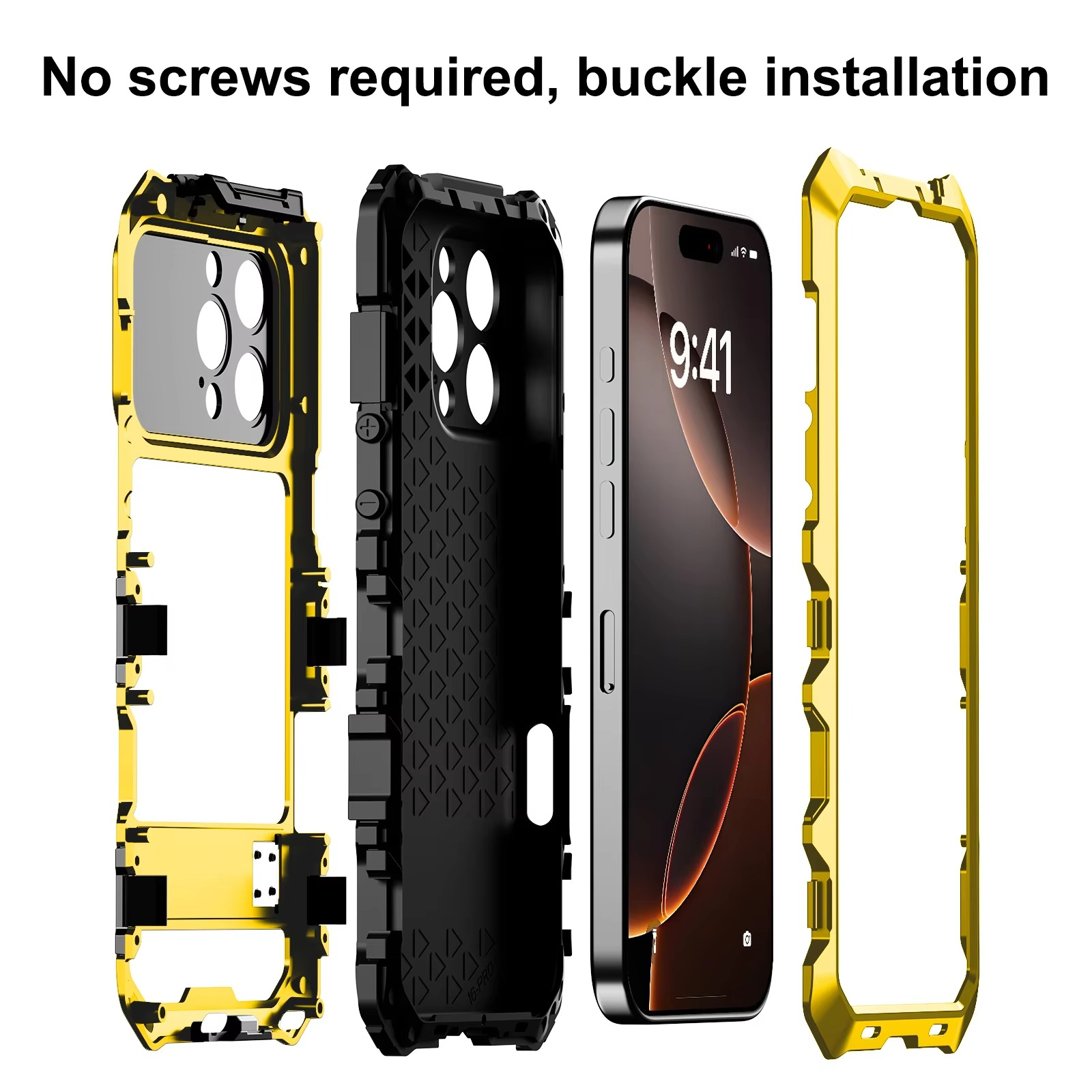 Premium iPhone Case MagSafe Compatible Magnetic Protective Cover 360 Metal Lock Frame Dual Tempered Glass Shockproof Full Body Protection Camera Lens Guard Ultra Thin