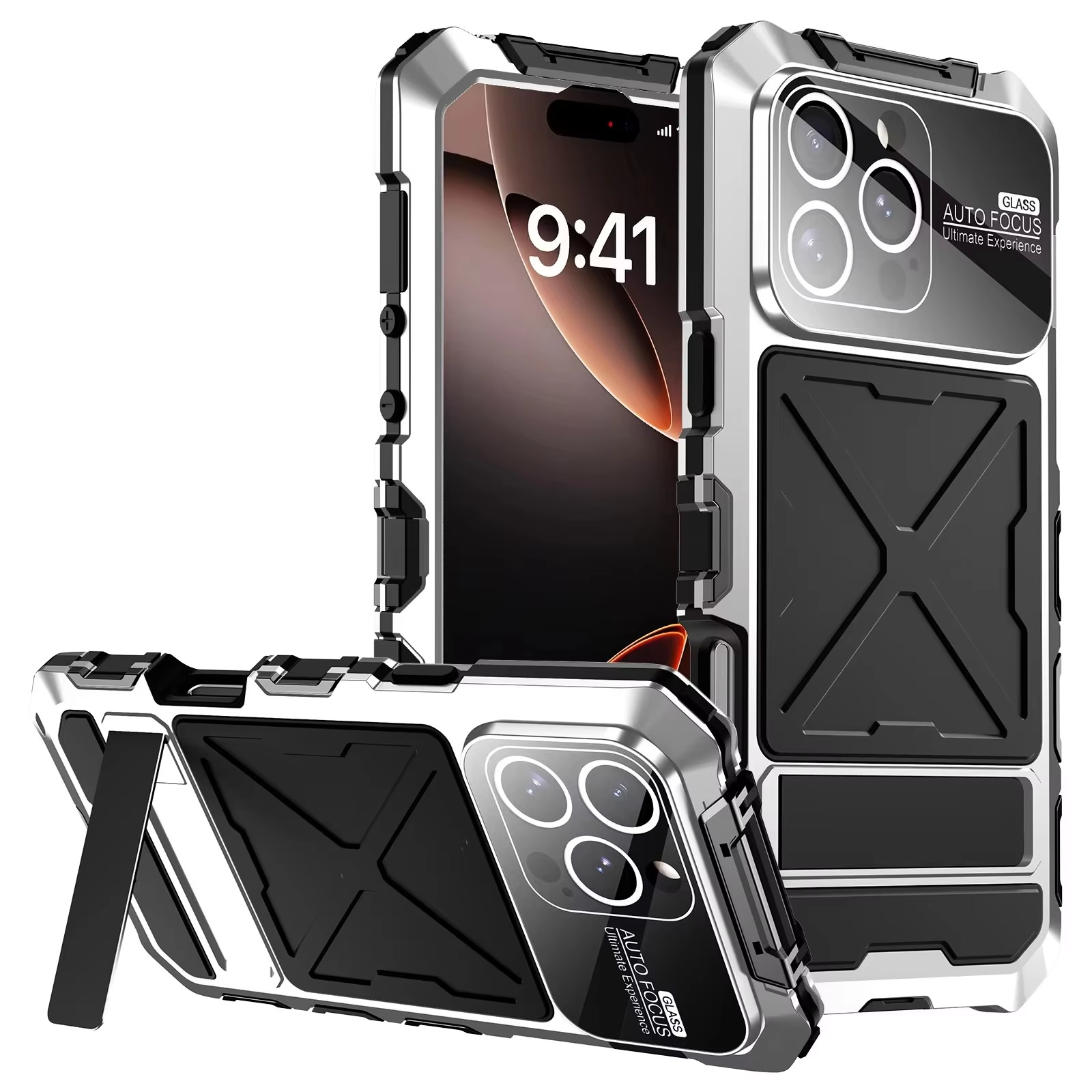 Premium iPhone Case MagSafe Compatible Magnetic Protective Cover 360 Metal Lock Frame Dual Tempered Glass Shockproof Full Body Protection Camera Lens Guard Ultra Thin