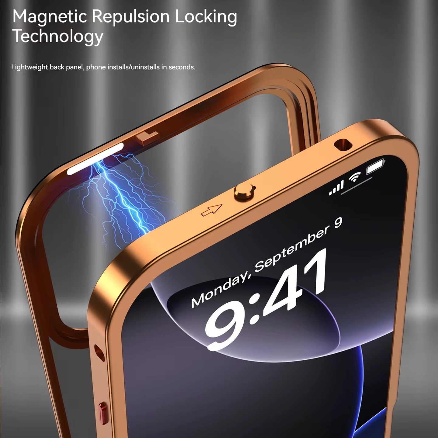 Premium iPhone Case MagSafe Compatible Magnetic Protective Cover Aluminum Alloy Frame Frosted Matte Back Raised Camera Lens Protection Slim Design