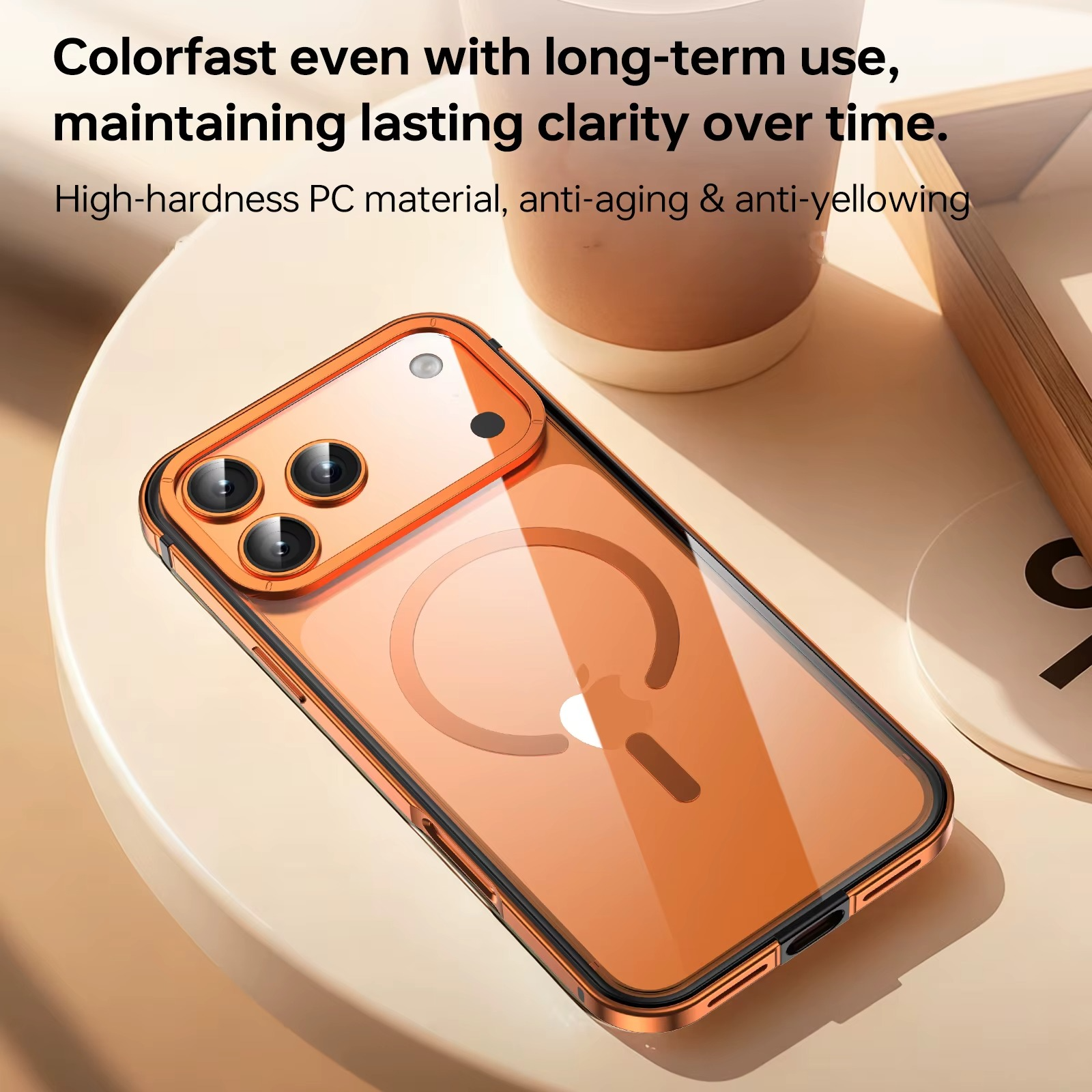 Premium iPhone Case MagSafe Compatible Magnetic Protective Cover Aluminum Alloy Frame Transparent Back Shockproof Protection Camera Lens Guard Slim Design
